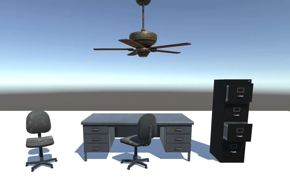 Old Office Free low-poly 3D model