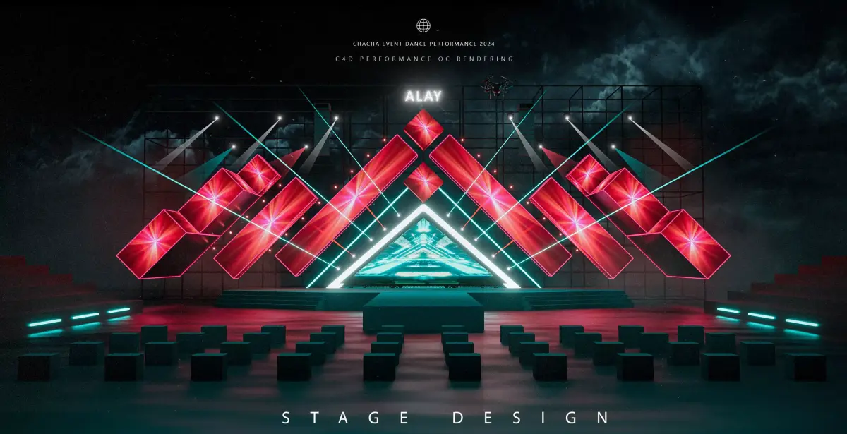 Cool stage design 3D model
