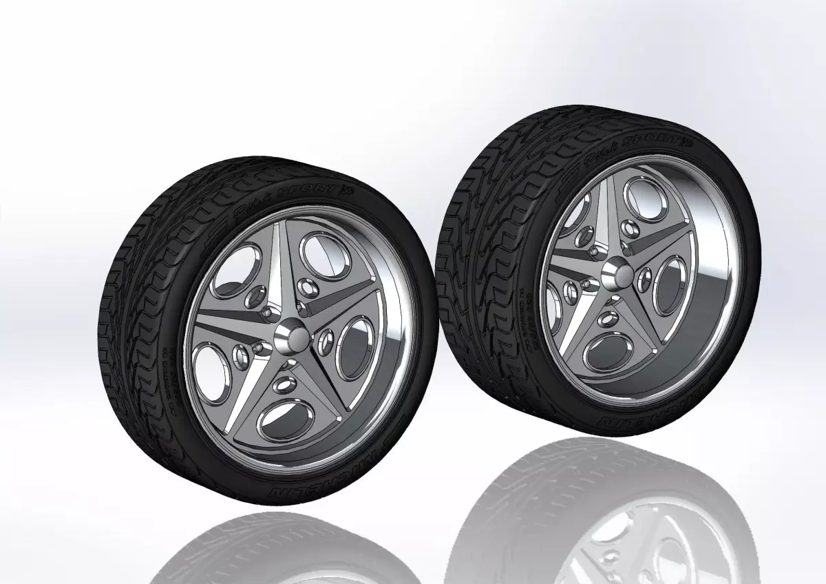 Set of custom wheels Intro Holbrook for your scale model  3D print model