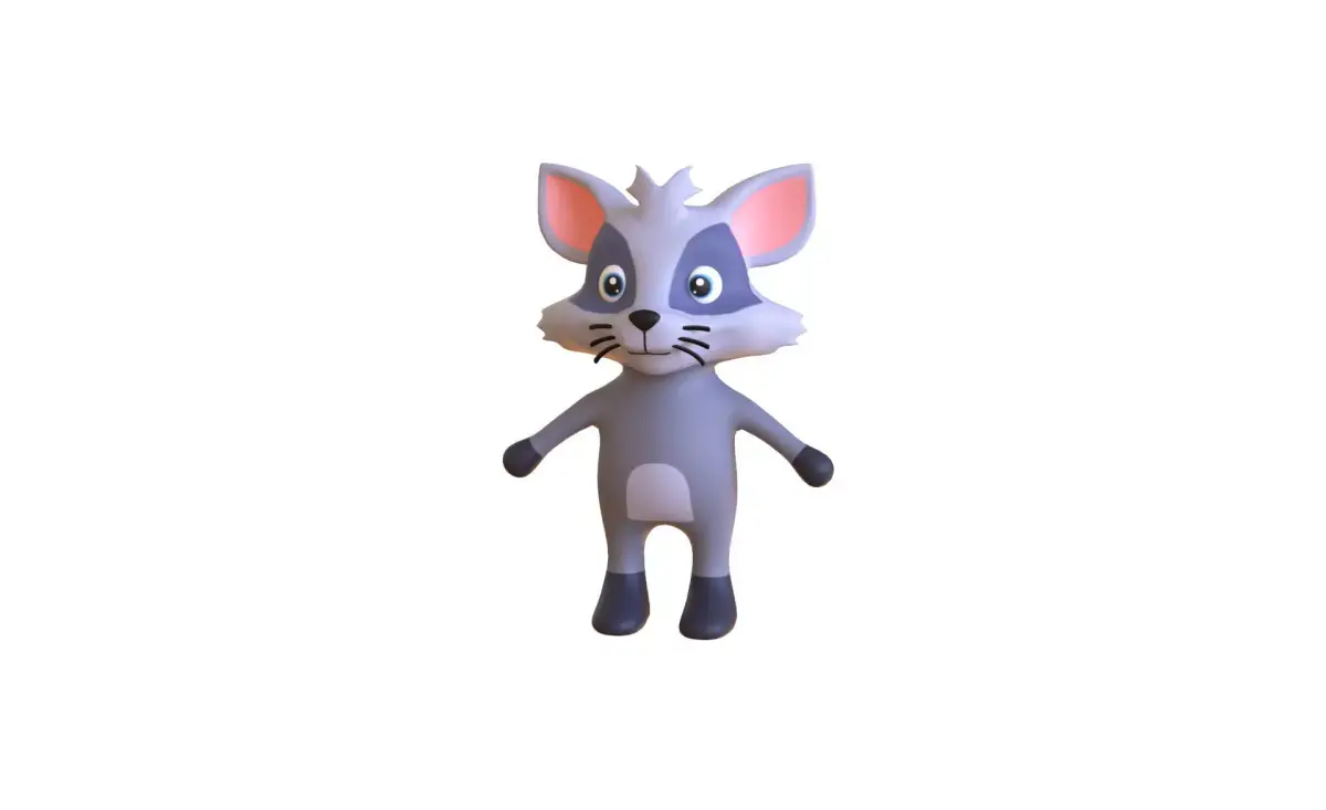 High-Quality 3D Cute Badger for Games 3D Low-poly 3D model