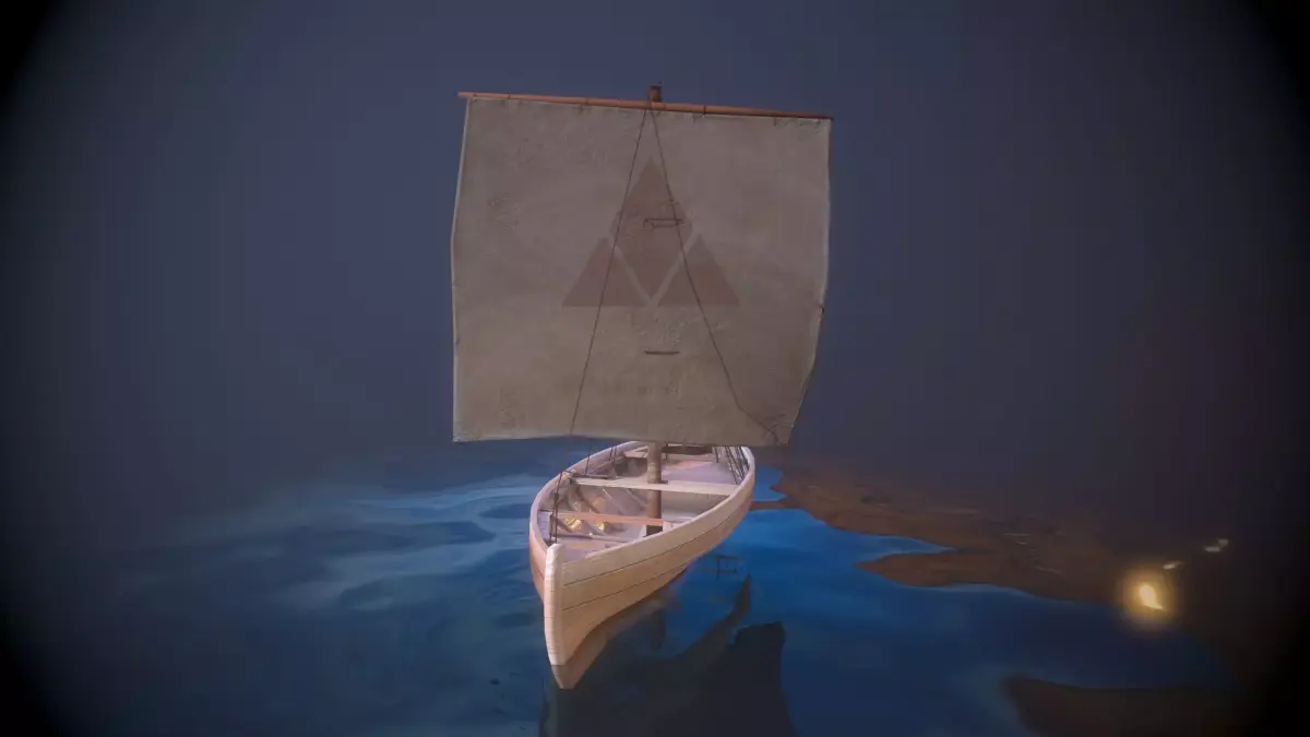 Knarr - Medieval Sailboat Low-poly 3D model Low-poly 3D model