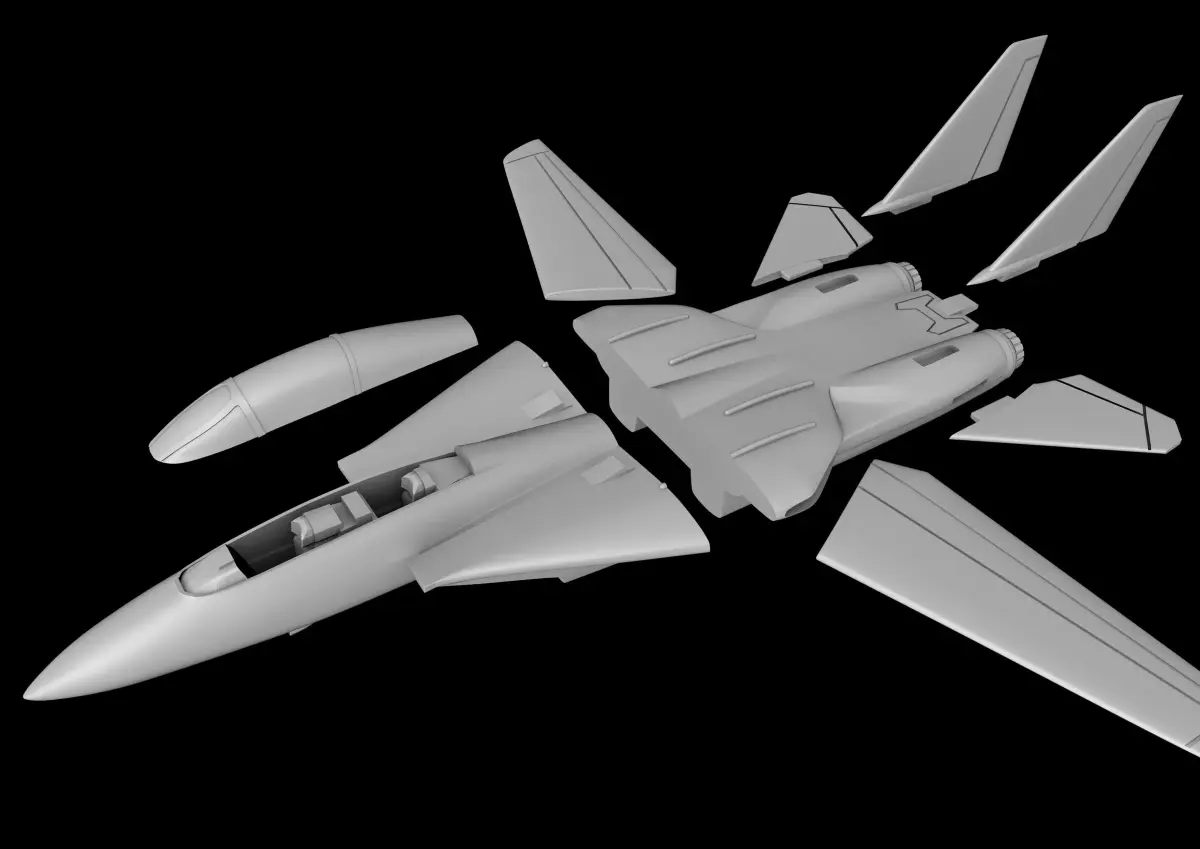 F-14 TOMCAT SCALE 1-72 PRINTABLE STL FILES 3D print model