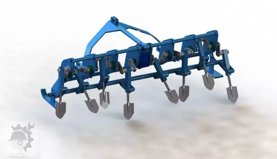 spading machine - 3d model 3D model