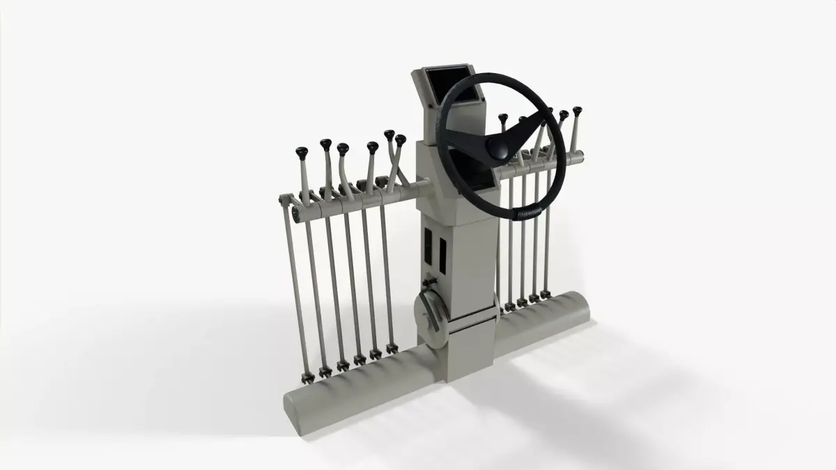 Grader staring setup Low-poly 3D model