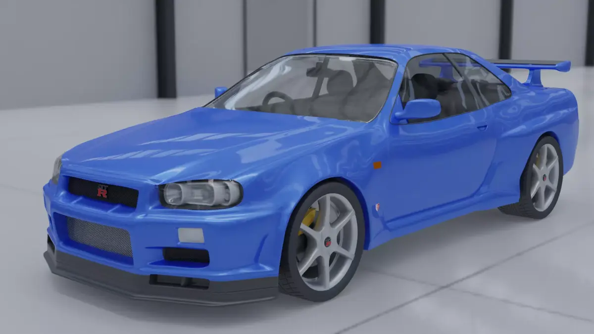 Nissan Skyline R34 GT-R V-spec 2 Free 3D model