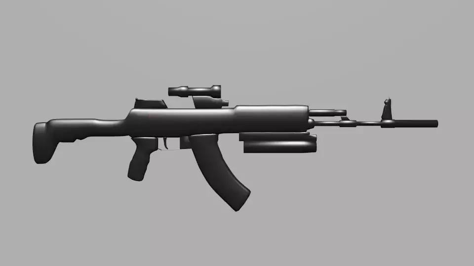 game ready AK 12 Low-poly 3D model