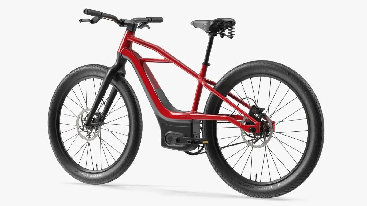 Electric Bike Harley Davidson Red 3D model