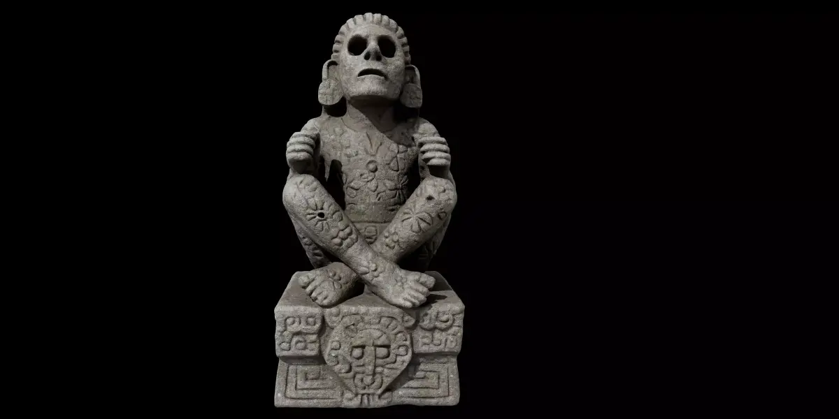 Aztec Stone Statue2 3D model