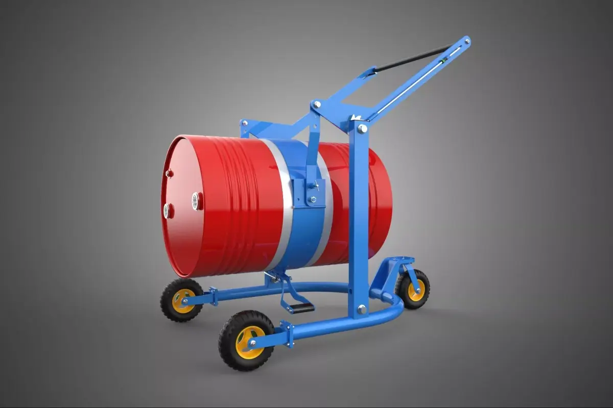 HEAVY DUTY DRUM BARREL TROLLEY CART BARROW HANDTRUCK HOLDER LIFT 3D model