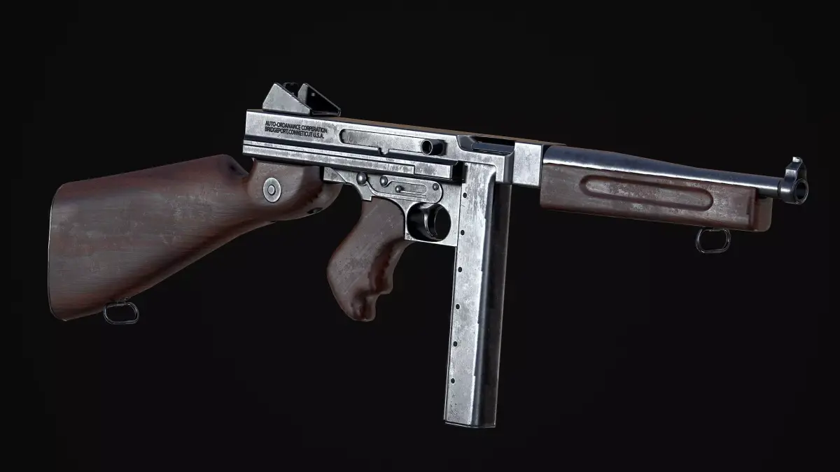 M1A1 Thompson Low-poly 3D model