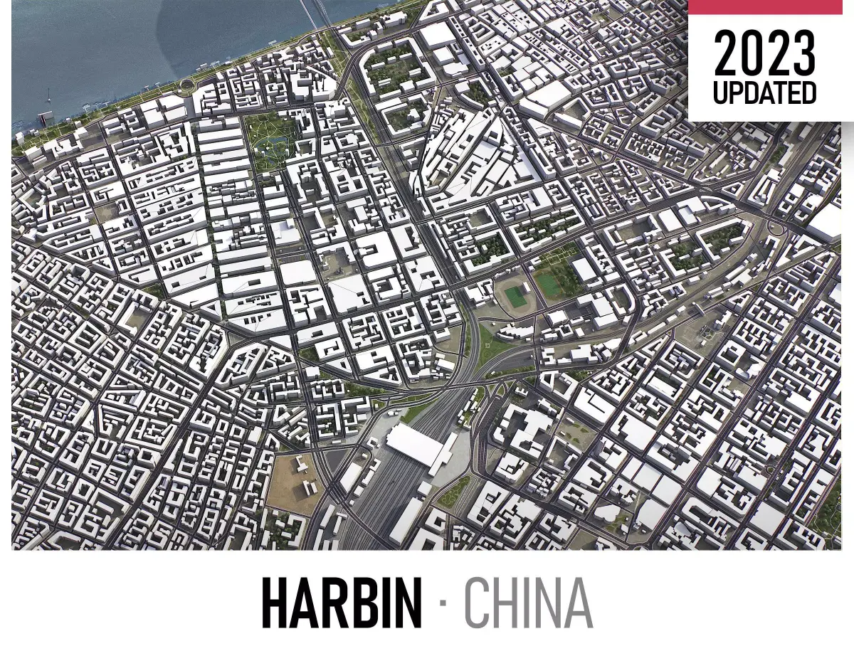 Harbin Low-poly 3D model