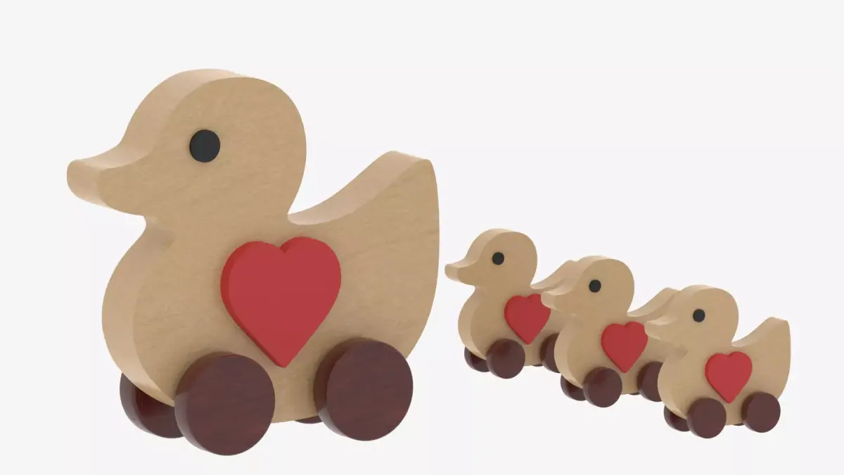  Wooden Toy Duck 3D model