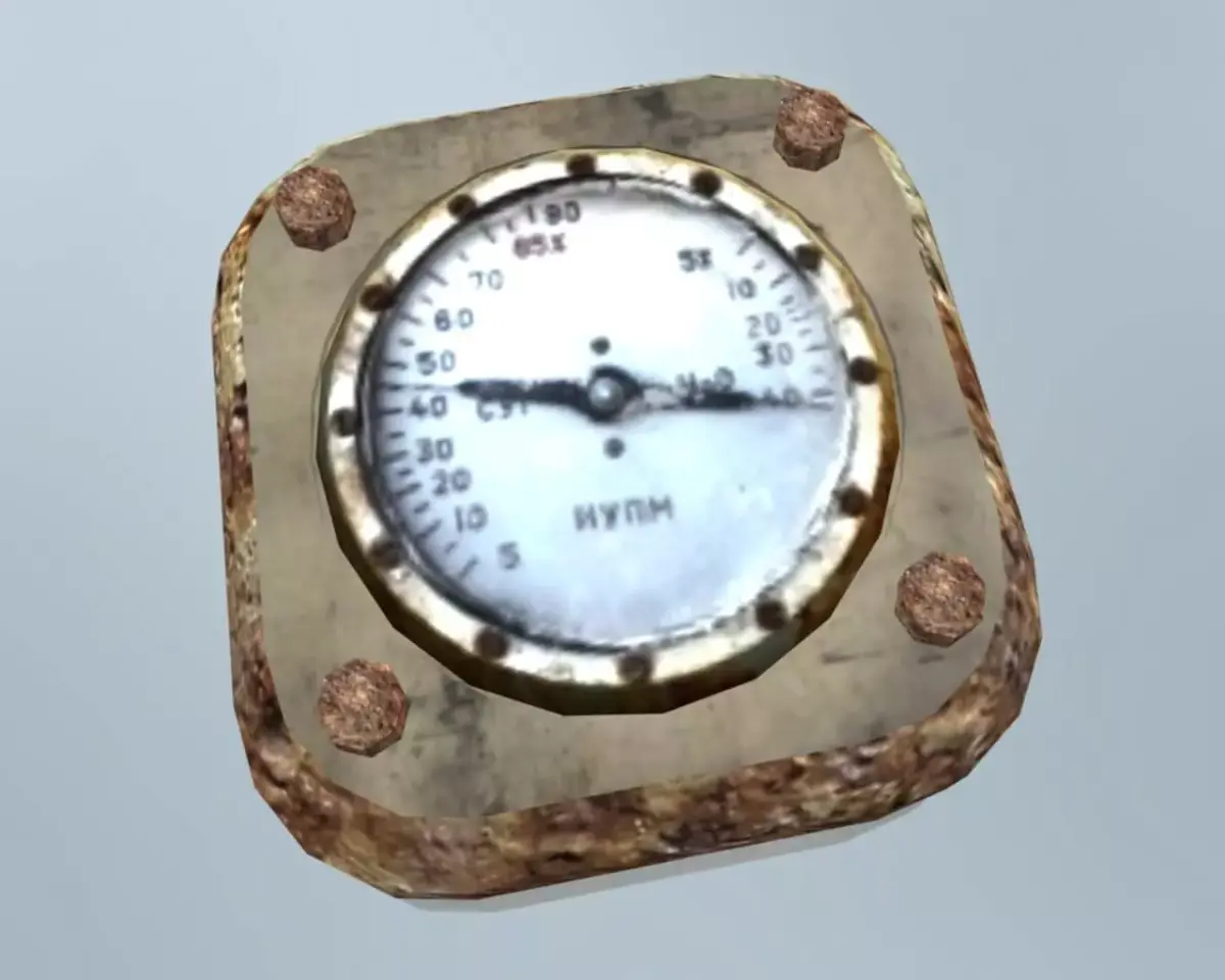 Rusted Vacuum Meter 2 3D model