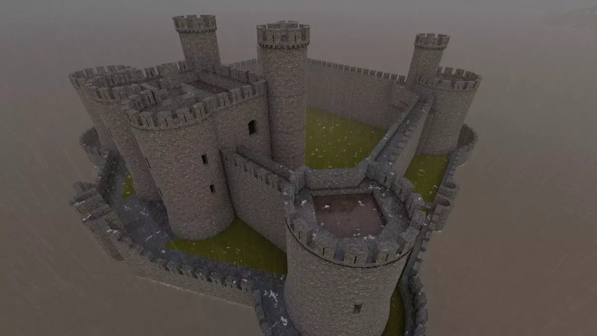 Basic Medieval Castle 3D model purchase