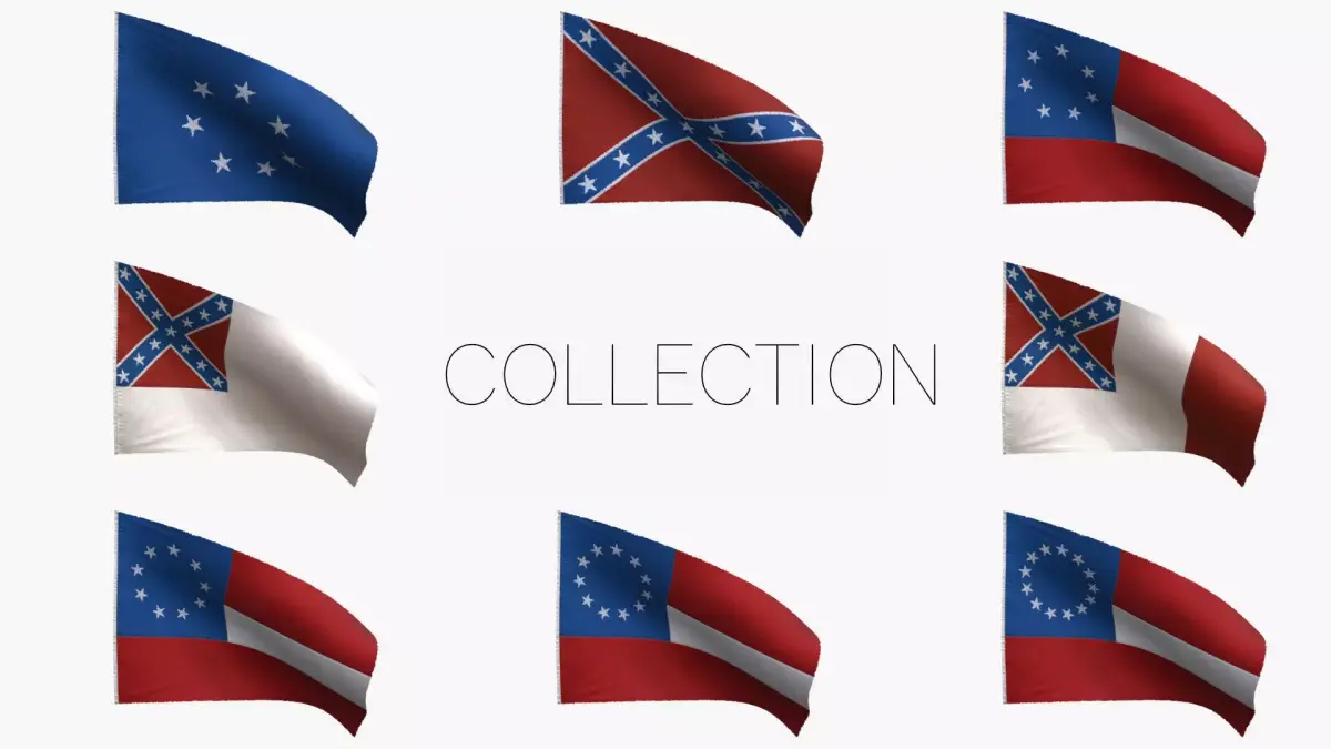 Confederacy Flags Collection 3D Model Pack