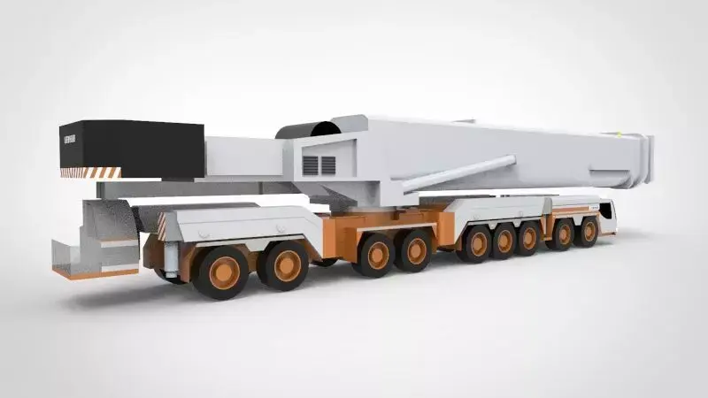 heavy mobile crane 3D model