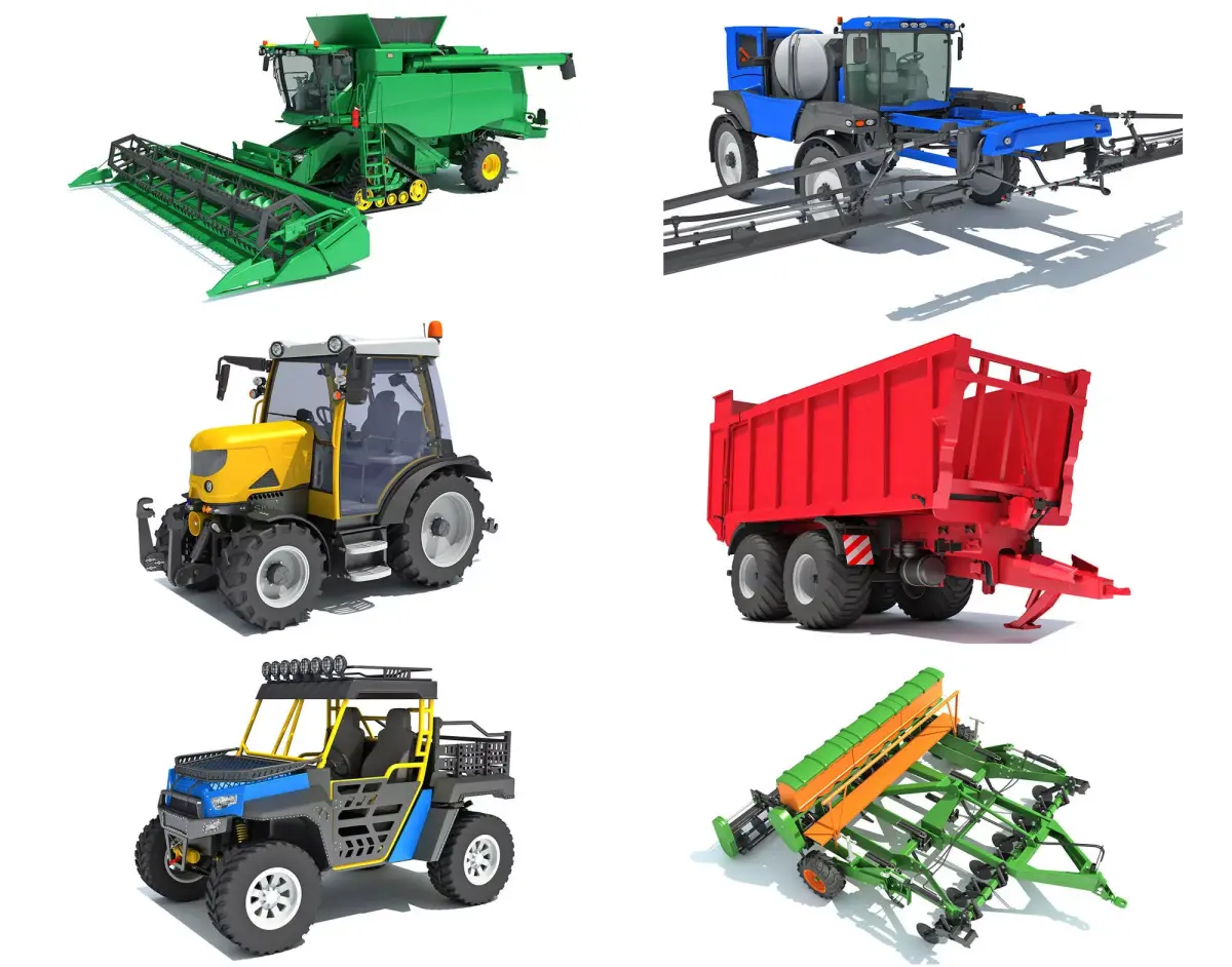Farm Equipment Collection 3D Model Pack