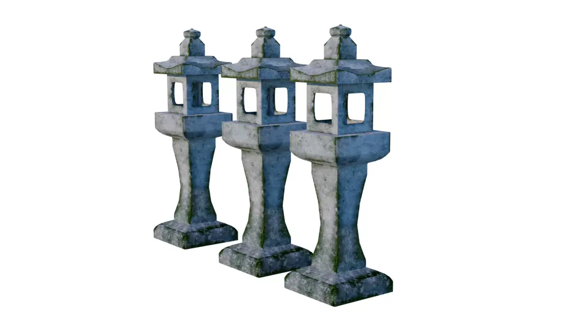 Japanese traditional lantern Free 3D model