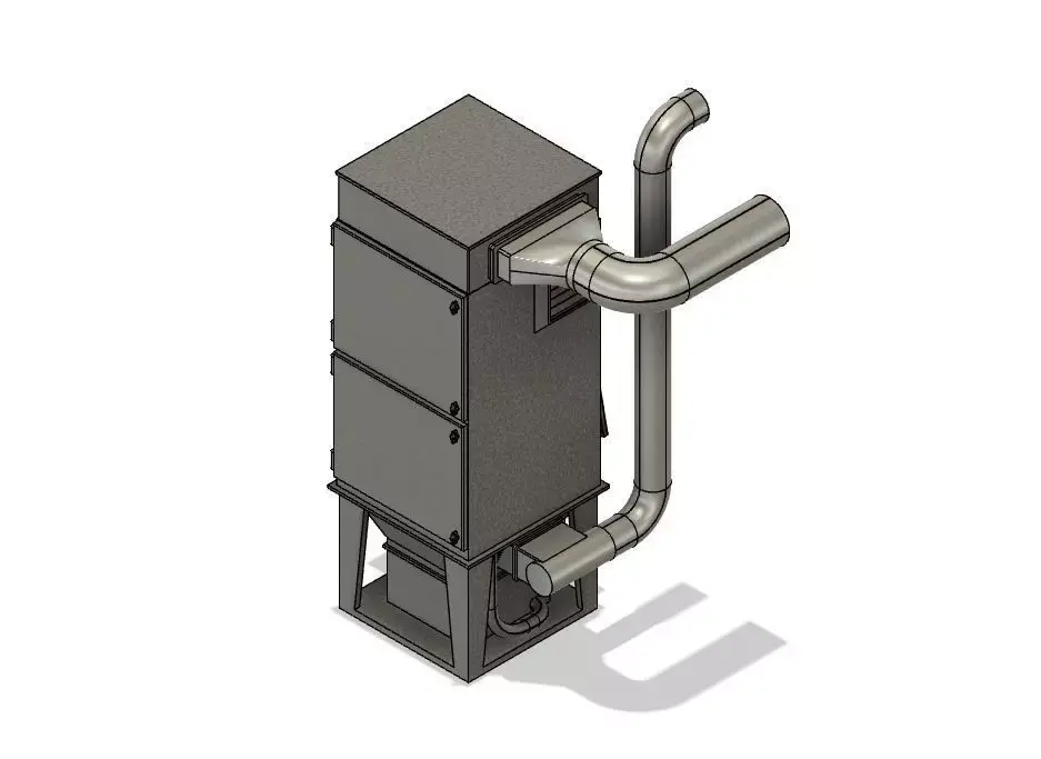 Model Railway Industrial Dust Extraction Unit 3D print model