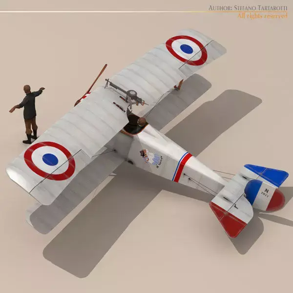 Nieuport 17 Lafayette Escadrille 1 3D model