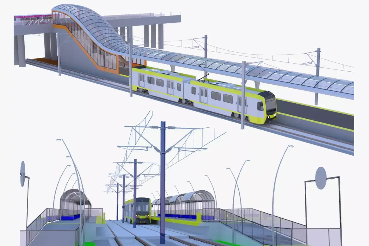 LA light rail stations II 3D Model Pack
