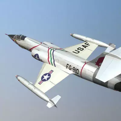 F-104 Starfighter Military Fighter 3D model