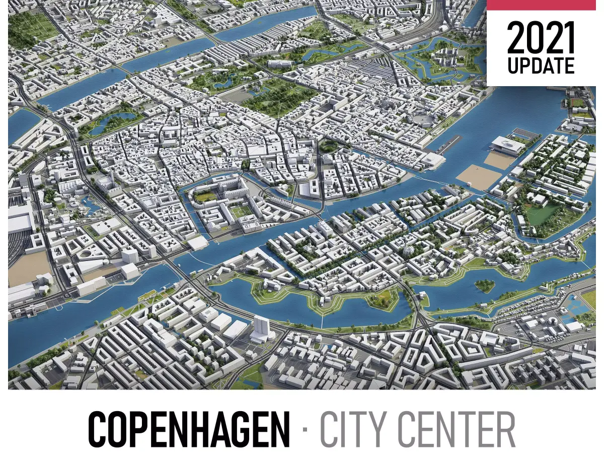 Copenhagen Low-poly 3D model