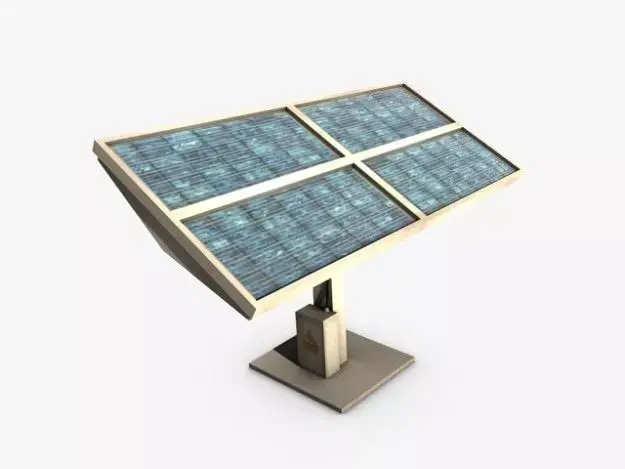 Solar panel Low-poly 3D model 2