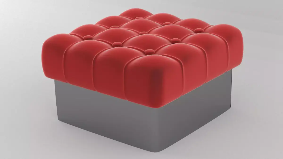  Chair with soft red part 3D model