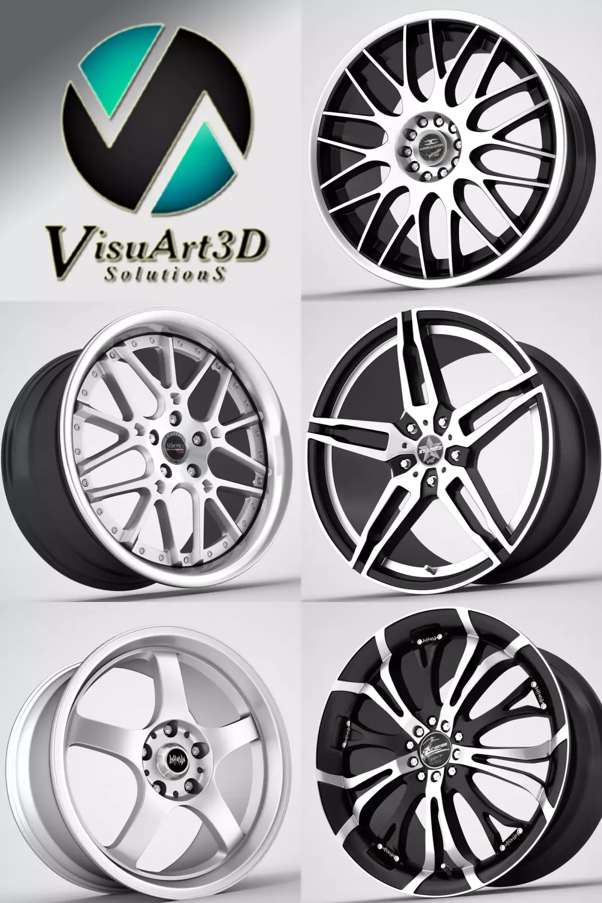 Barracuda wheel rims 3D model