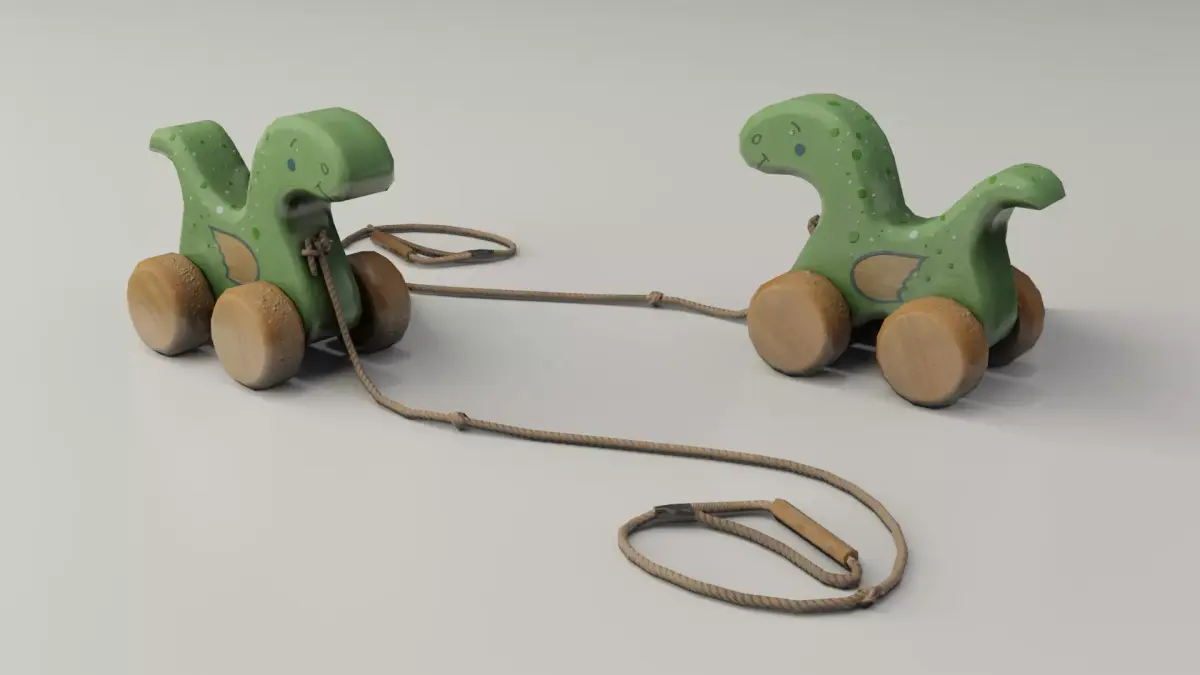 Children Toy Dinosaur Low-poly 3D model
