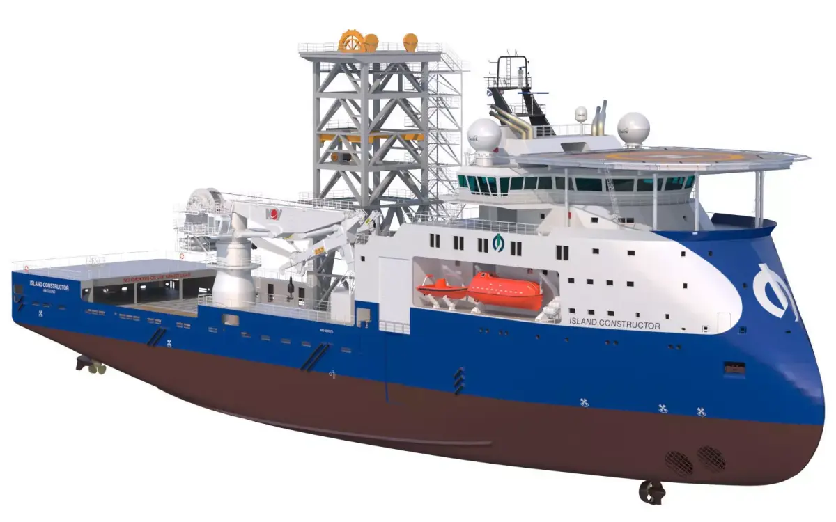 Construction and  Well Intervention Vessel Island Constructor 3D model