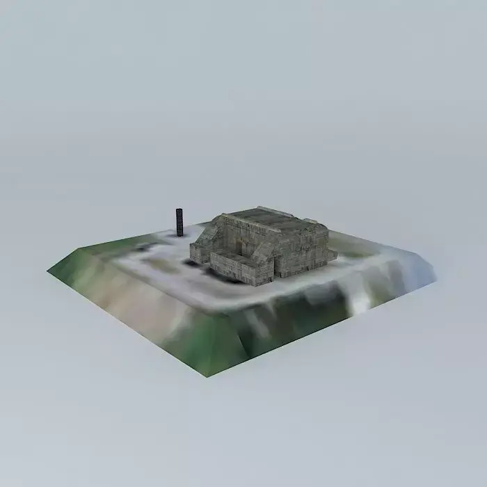 Defensive Bunker R667 Les Moulins Free 3D model