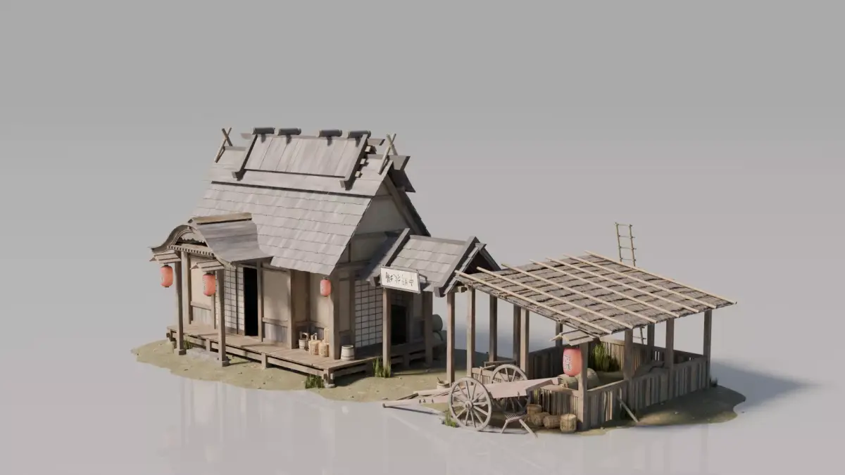 Traditional Japanese House 25 3D model