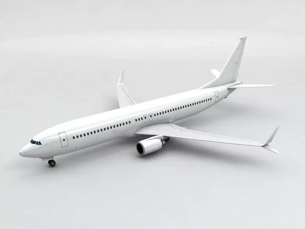 Boeing BBJ MAX 8 Airliner - Generic White Low-poly 3D model