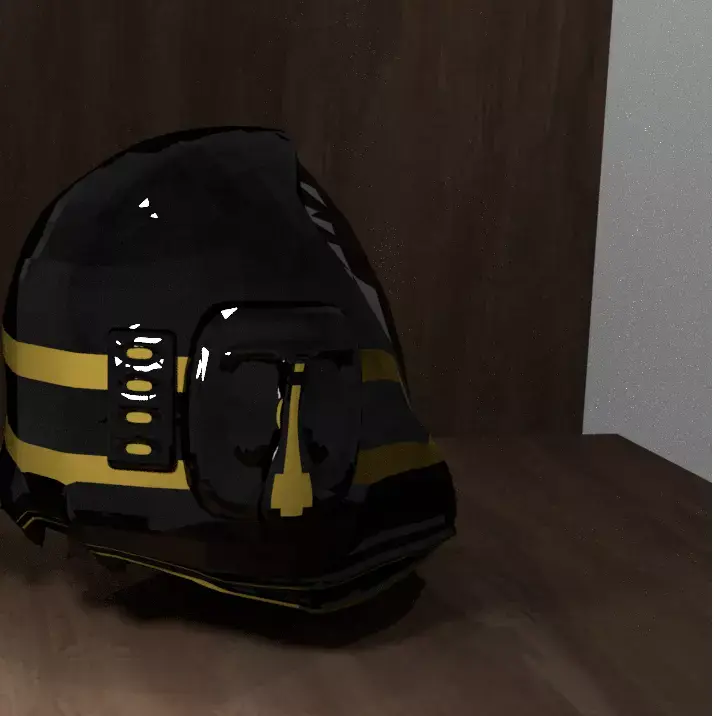 Sci-Fi Low Poly GameReady Helmet 3D Model Low-poly 3D model