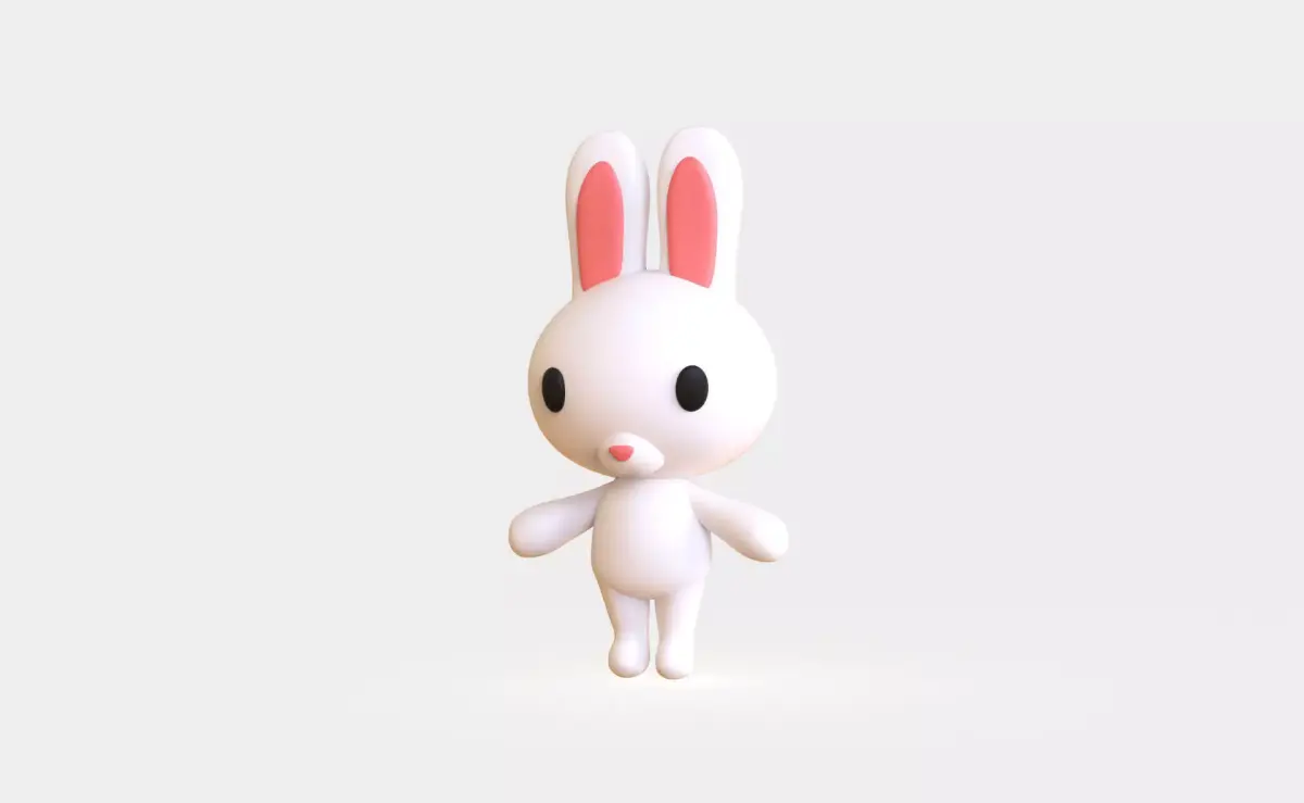Little animal cute - Bunny cute - Character002 Low-poly 3D model
