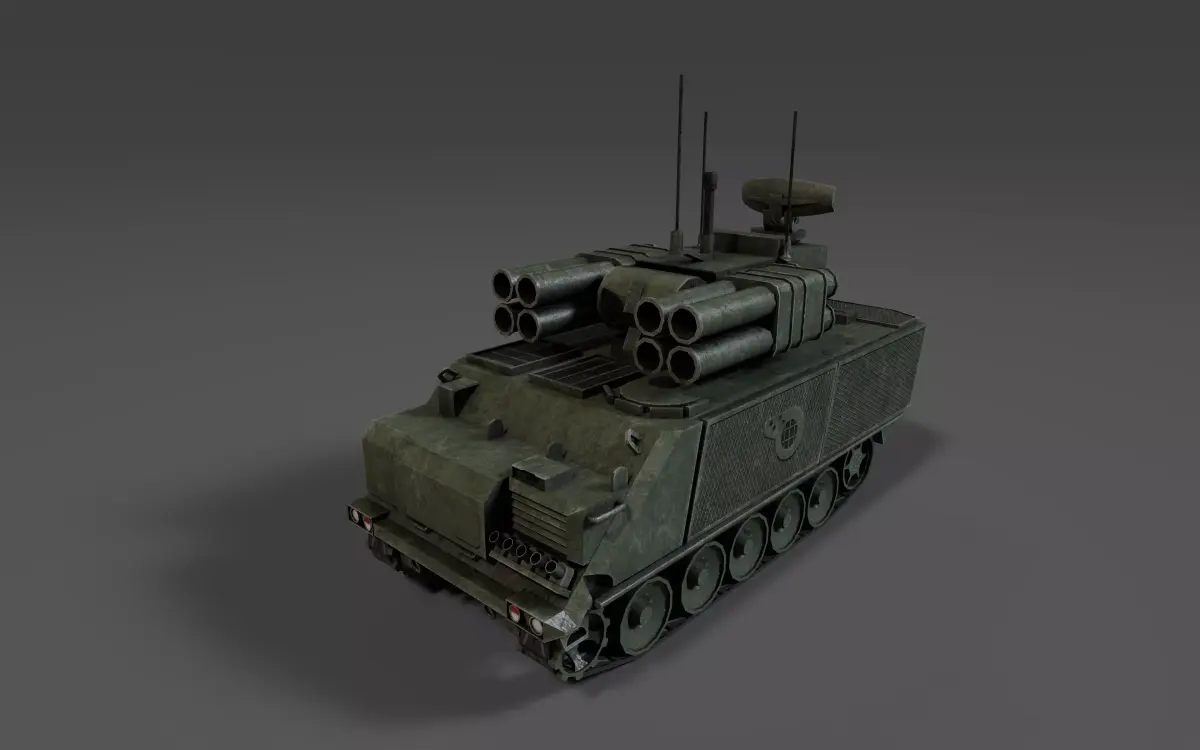 ADATS M113 - Anti-Air and Anti-Tank System - Game Ready lowpoly Low-poly 3D model