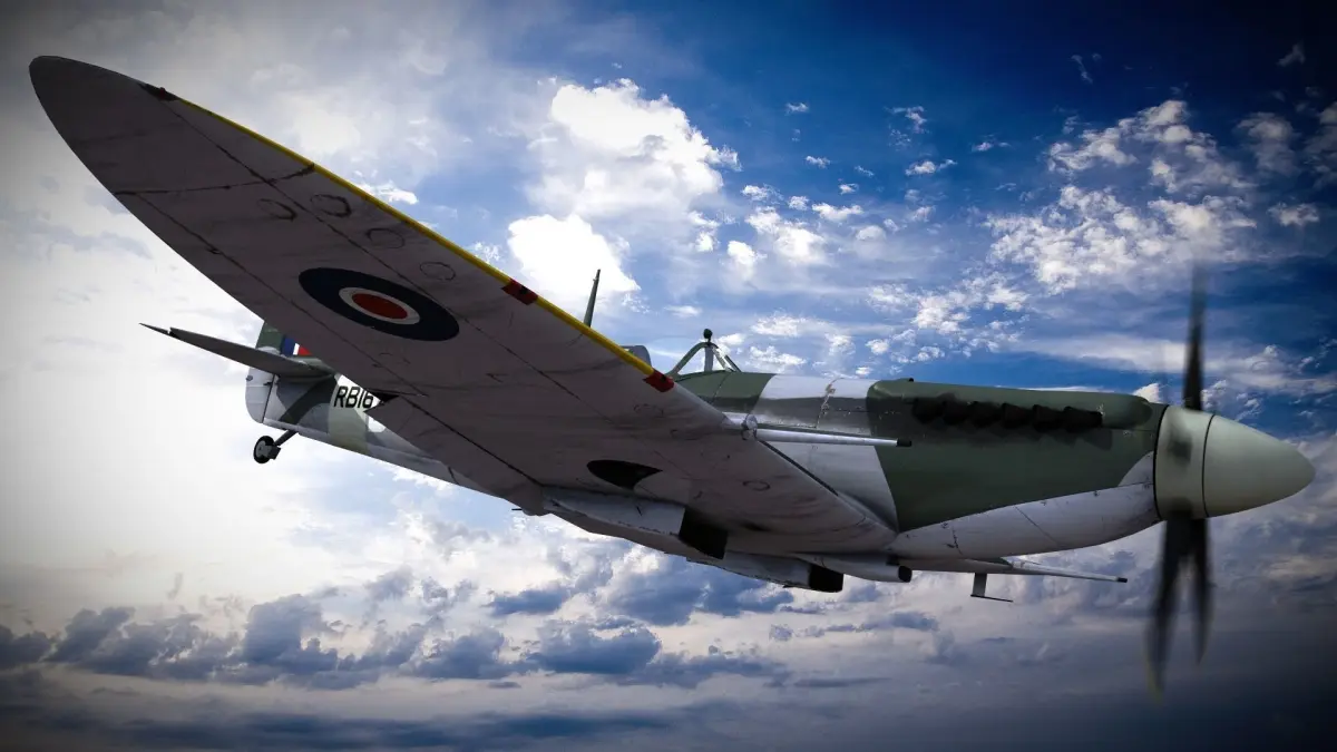SPITFIRE MK XIV 610th Squadron Low-poly 3D model