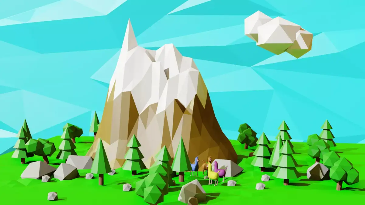 Asset pack low poly Free low-poly 3D model