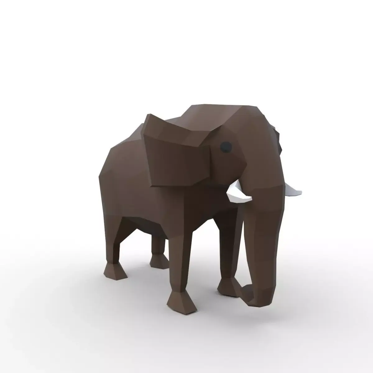 Elephant Cartoon Low-poly 3D model