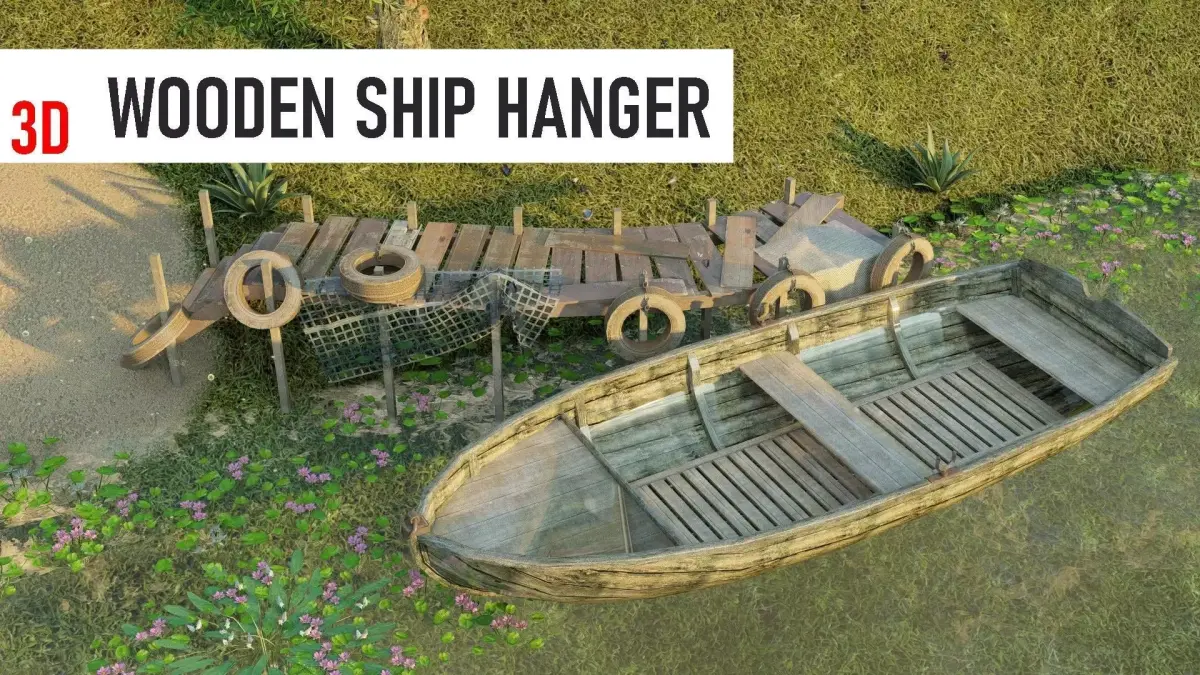 Boat Hanger 3D model