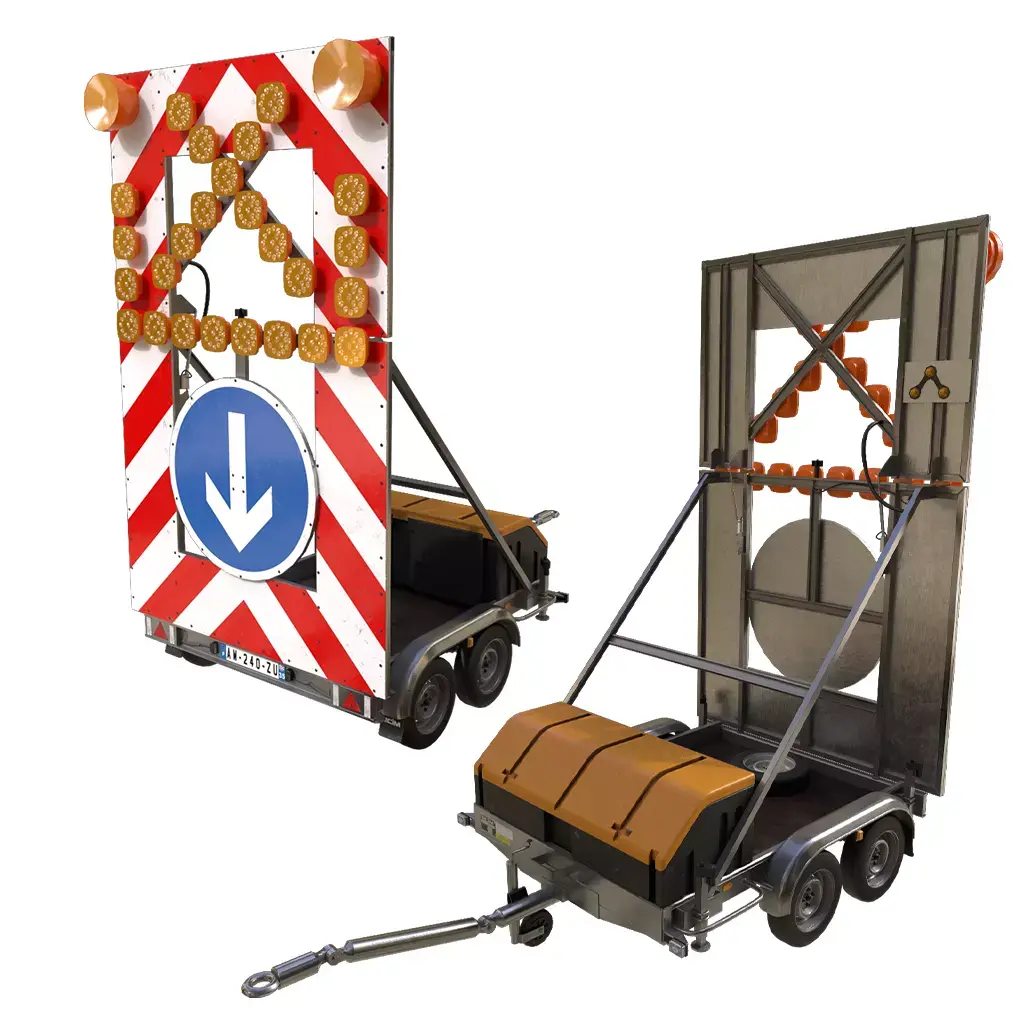 European Arrow Board Trailer 3D model