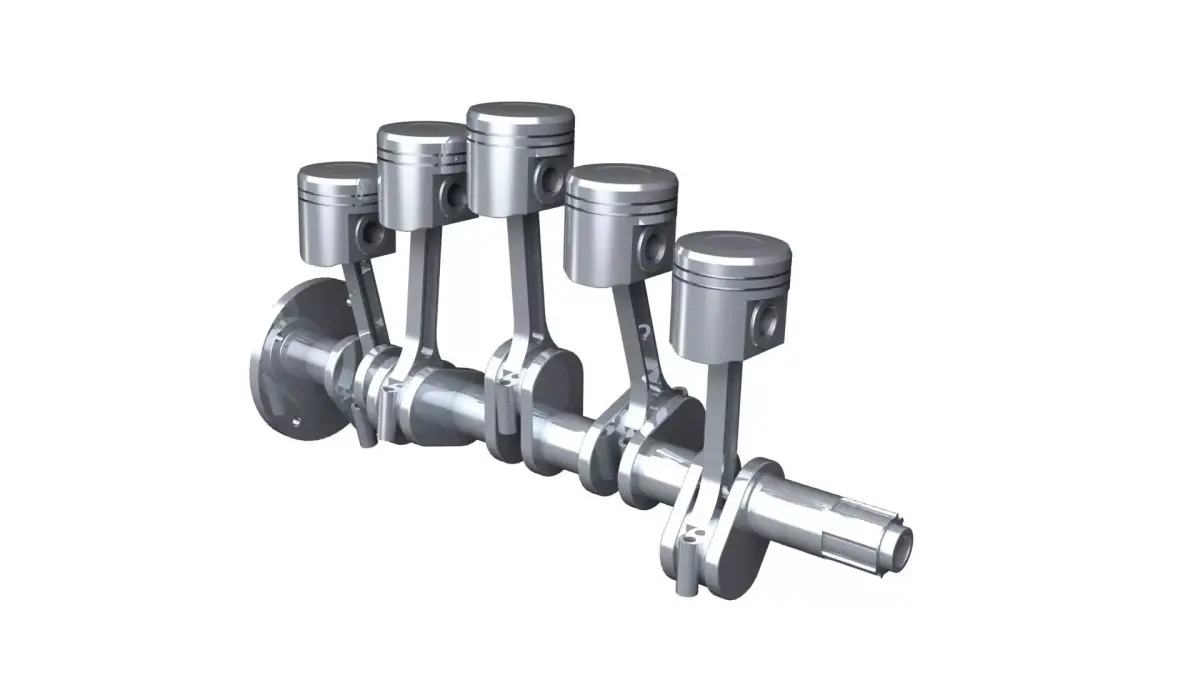 5 Cylinder engine 3D model