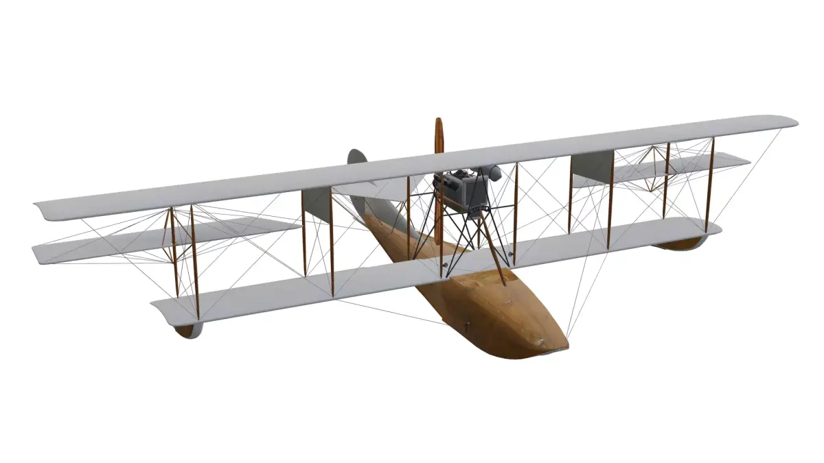 Curtiss Model F Low-poly 3D model