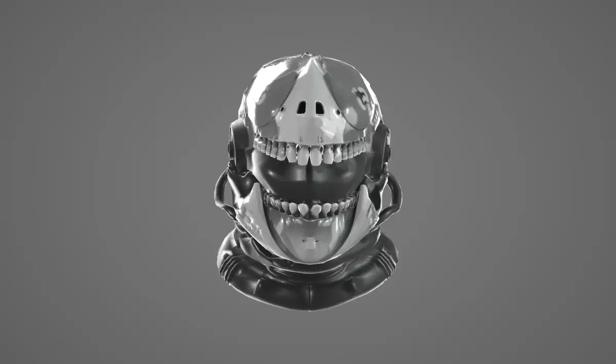 skull helmet 3d model Low-poly 3D model