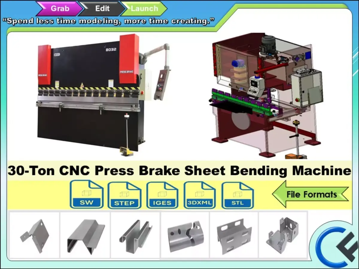 30-Ton Sheet Bending Machine 3D model