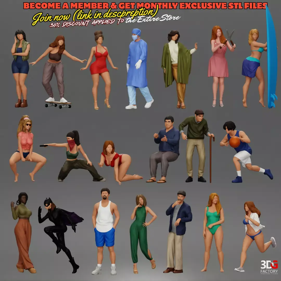 Tier20- 20 Figures for December 3D print model
