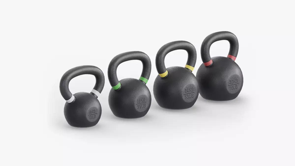 Kettlebell Gym Pack Low-poly 3D model