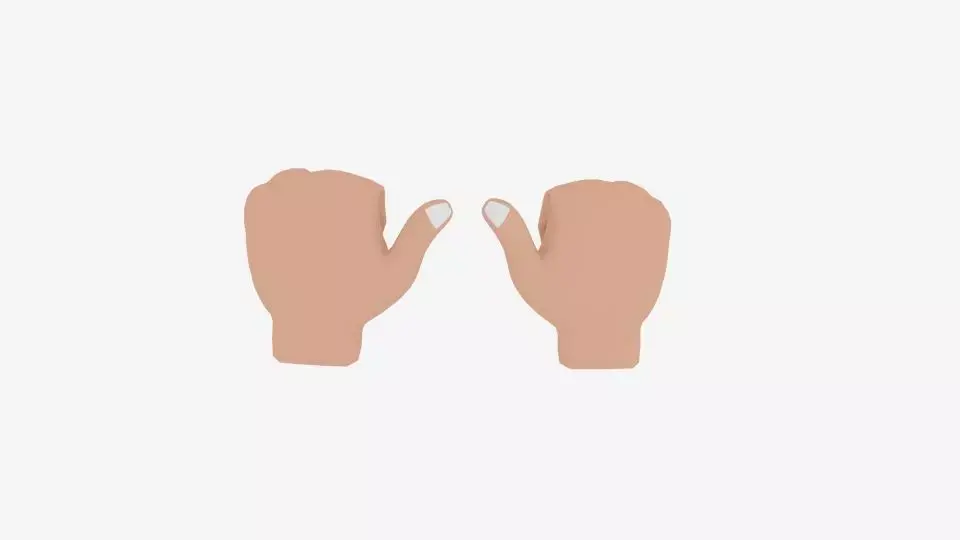 Hand Thumb two  Low-poly 3D model